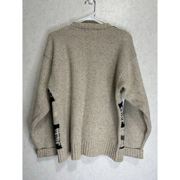 EDDIE BAUER Vintage Women Winter Cardigan Sweater Wool 80's USA Made MEDIUM READ - Picture 2 of 8
